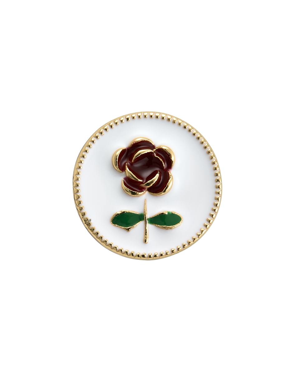 Coneflower and Vintage Rose Buttons Pack