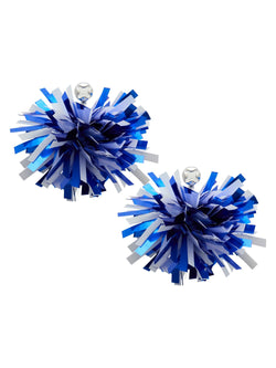 Cheerleader Pompom Blue & White - 2 Pack