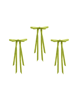 Beauregarde Lettuce Green Velvet Bow Pack
