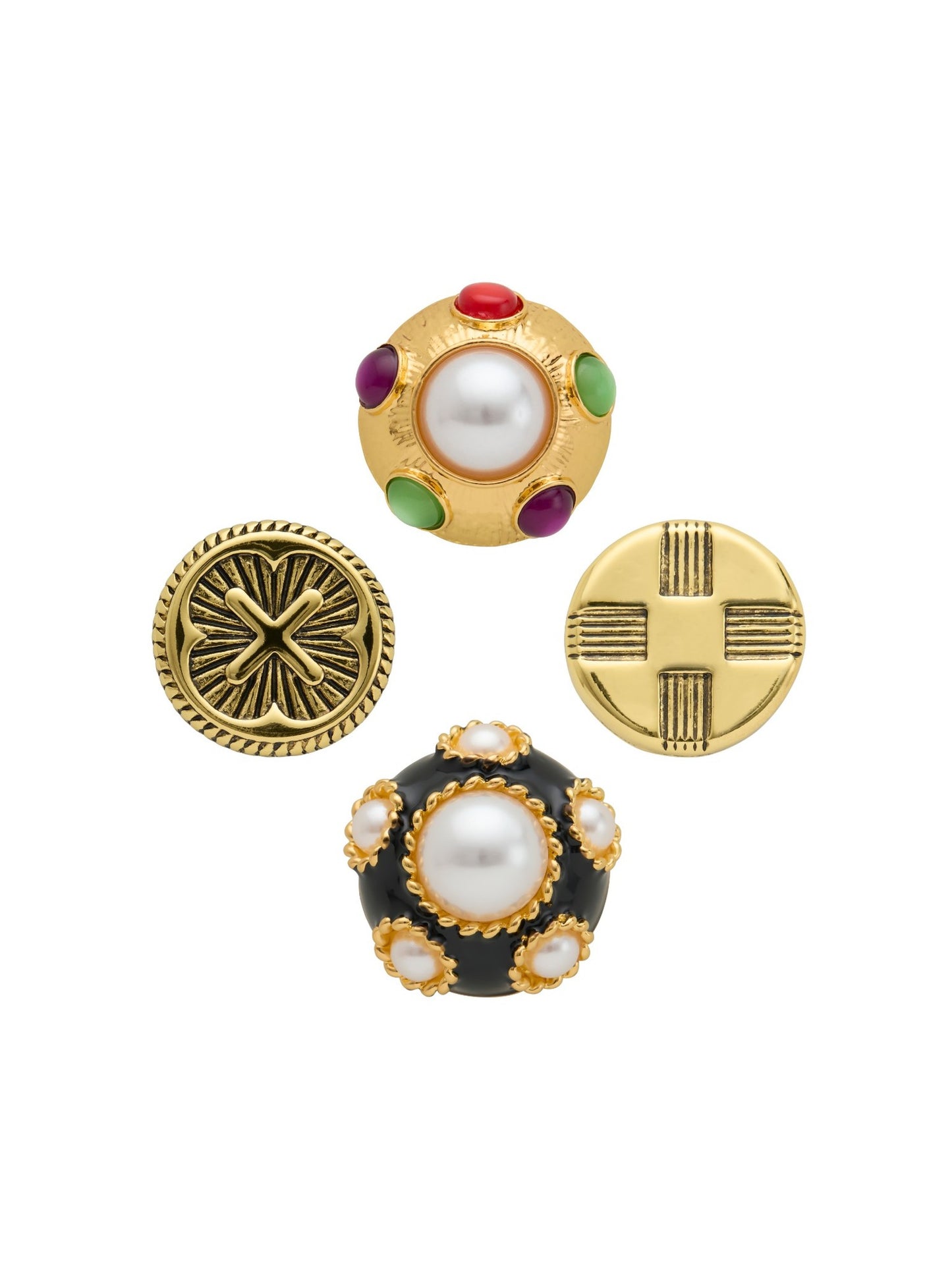 Cabochon & Buttons - 4 Pack