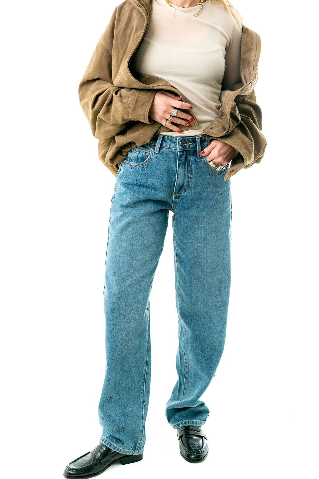 Medium Wash Denim Jeans