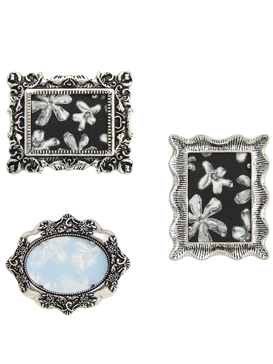 Grace, Aura, and Haven Antique Silver Picture Frames Pack
