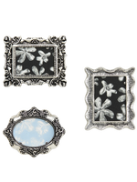 Grace, Aura, and Haven Antique Silver Picture Frames Pack