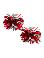 Cheerleader Pompom Red & White - 2 Pack