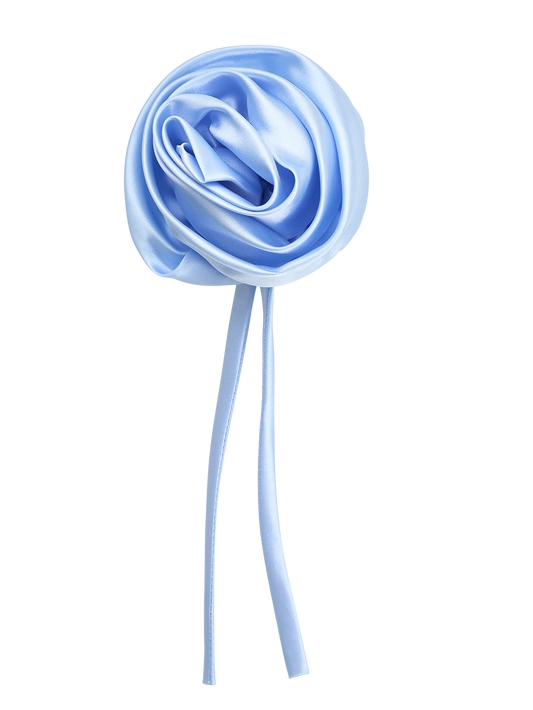 Rosette Ice Water Satin Flower