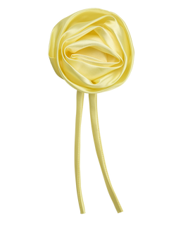 Rosette Lemonade Satin Flower