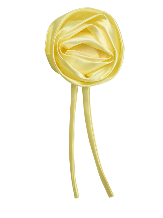 Rosette Lemonade Satin Flower