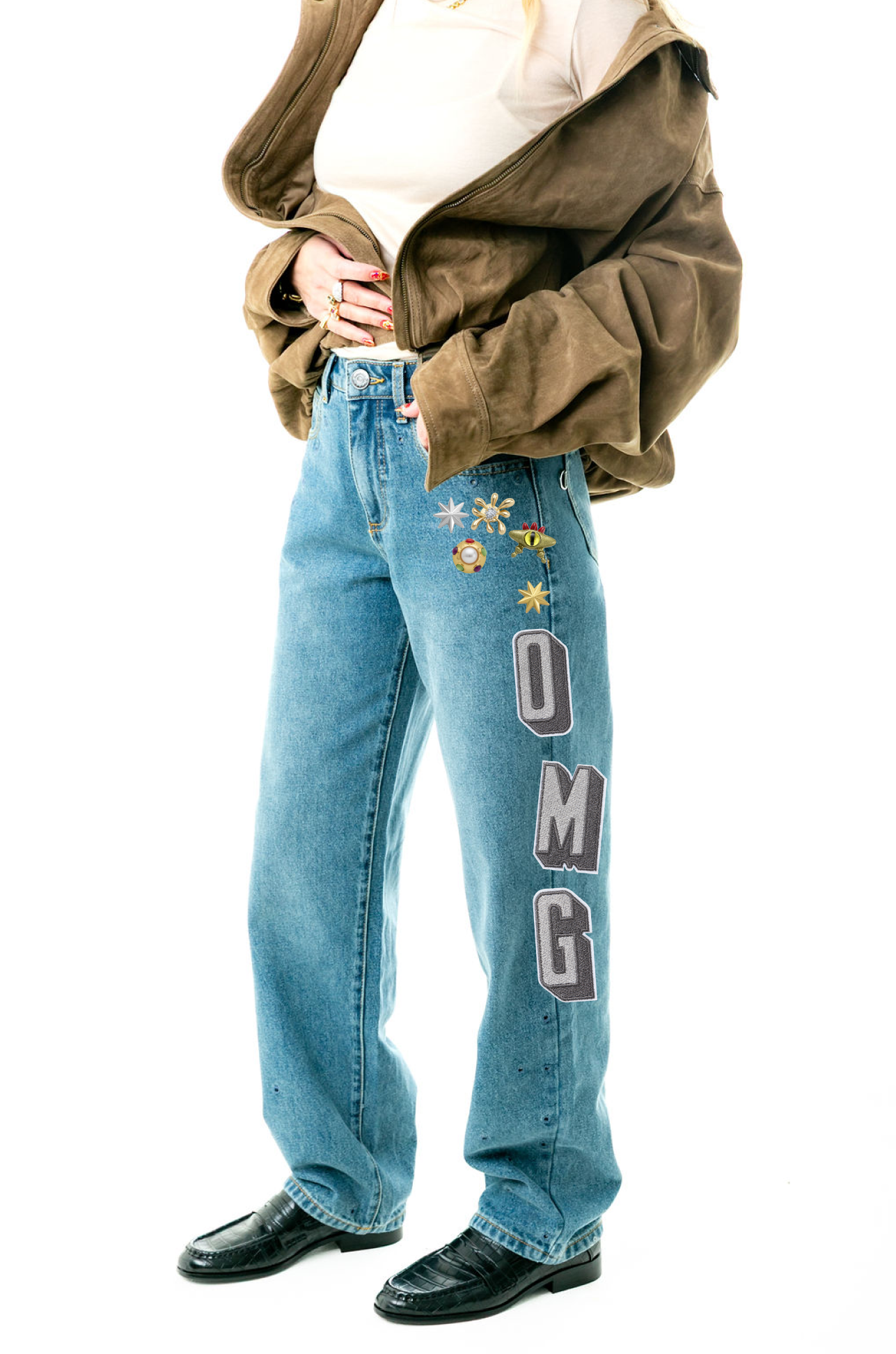 Medium Wash Denim Jeans