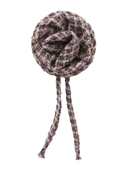 Rosette Purple Tweed Flower